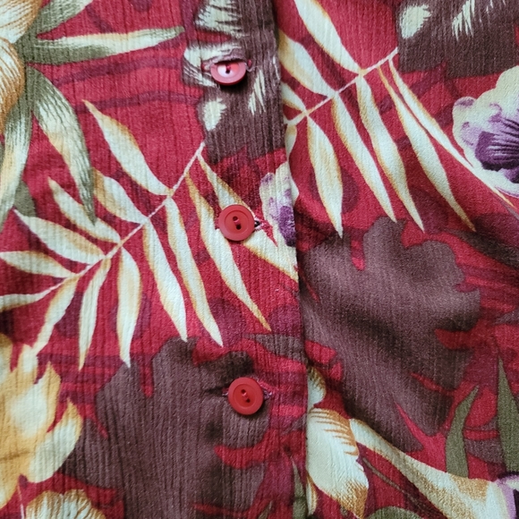 Michael Phillips Floral Button Shirt Medium - Picture 5 of 6